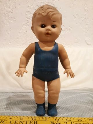 The Sun Rubber Co.  Vintage Rubber Doll Tod - L - Tim 46 Barberton Ohio Made In Usa