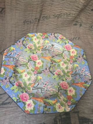 Antique Crown Ducal Chintz Dinner Plate " Exotic Birds "