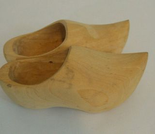Vintage Wooden Dutch Shoes Clog Made In Holland Not Painted