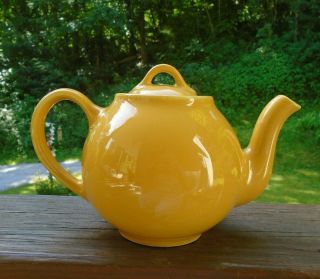 Vintage Lipton Tea Promo Teapot Mustard Yellow,  Made By Hall - - 1940 " S
