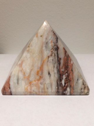 Polished Marble Granite Pyramid Shape Paperweight Home Decor 4 
