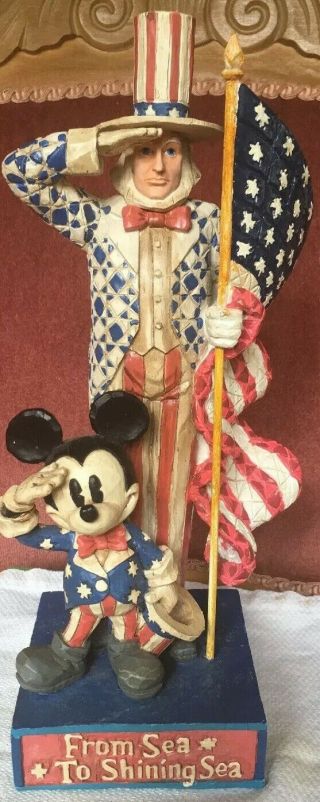 Jim Shore " American Originals " Disney Mickey & Uncle Sam Figurine Retired 2005