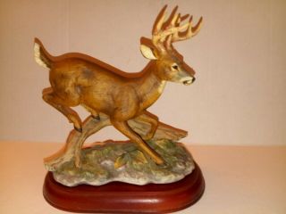 " Masterpiece Porcelain " - By Homco/white Tail Buck/vintage 1980