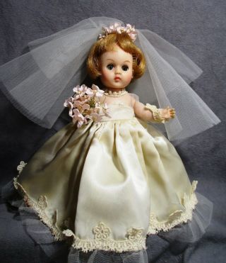 Vintage Vogue Ginny Doll - Vinyl - Cute Blonde In Bridal Gown