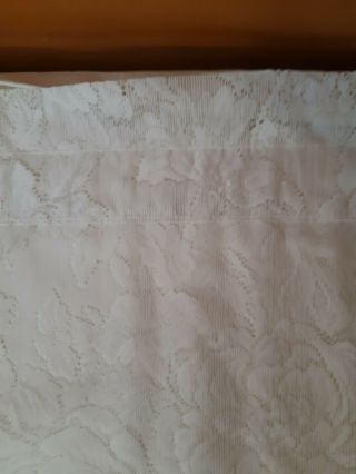 3 Panels Vintage JC Penny Off White Lace Curtain Panels55 Wide 80 Long 2