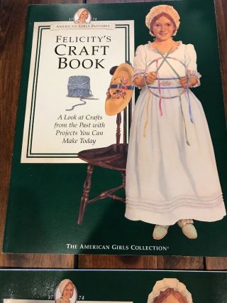 American Girl Pastimes Felicity ' s Cook Book And Craft BookPleasant Co vintage 3