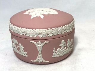 Wedgwood Pink Jasperware Jewelry Kidney Shaped Trinket Box 4