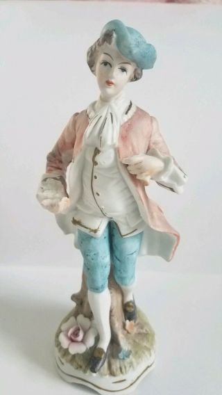 Vintage French Bisque Victorian Man Statue 11 1/4 " - Numbered 247