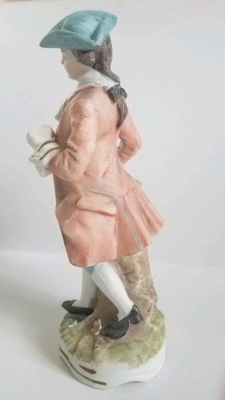 Vintage French Bisque Victorian Man Statue 11 1/4 