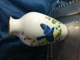 The Bluebirds of Summer Rudiskill Franklin porcelain japan VASE 11 