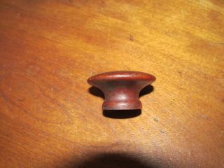 Antique Victorian Wooden Drawer Pull Knob,  1 3/4 Inch