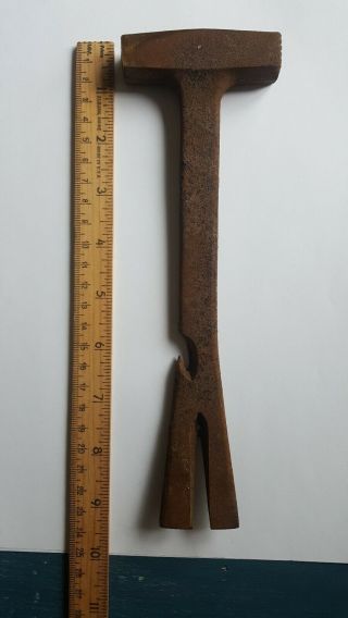 Cow Brand Nail Puller Hammer Crate Opener Tool Old Rusty Antique