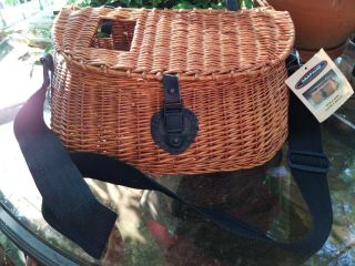 Vintage Fly Fishing Basket Creel Kreel Willow Fishing Basket