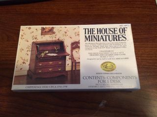 1/12 Chippendale Desk Kit 40017 House Of Miniatures Open Complete