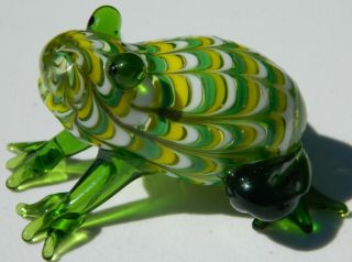 Glass Menagerie By Fitz And Floyd Hand Blown Green Glass Frog 2003 Box