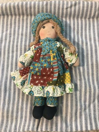 Vintage 970s Holly Hobbie Rag Doll Cloth Very