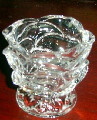 Partylite Heavy Crystal 3 " Tall Candle Votive Holder
