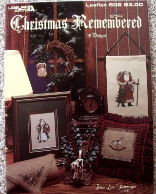 3 Vintage Leisure Arts Christmas Theme Cross Stitch Leaflets - Alphabet Caboodle 2