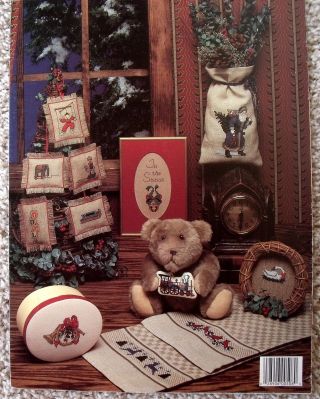 3 Vintage Leisure Arts Christmas Theme Cross Stitch Leaflets - Alphabet Caboodle 3
