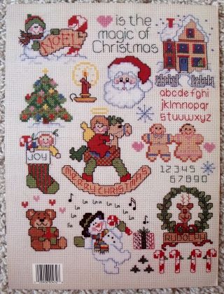 3 Vintage Leisure Arts Christmas Theme Cross Stitch Leaflets - Alphabet Caboodle 5