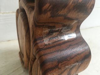 Vintage Richard rothbard zebra wood bandsaw box jewelry keepsake box 3