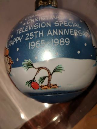 Vintage Peanuts Ornament 25th Anniversary Of Charlie Brown Chirstmas 1989 5