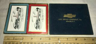 Antique Chevrolet Kenmore Ny Vintage Car Dealership 2 Decks Playing Cards Auto