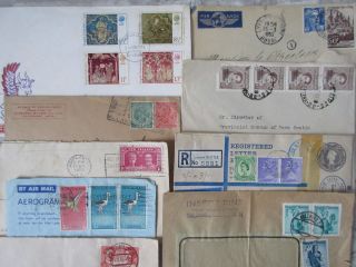 34 Old & Antique Postal Covers Europe India South America Germany 1873 - 1976 2