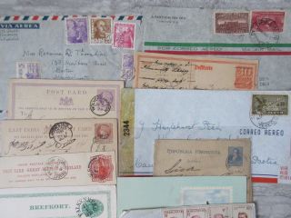 34 Old & Antique Postal Covers Europe India South America Germany 1873 - 1976 5