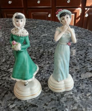 Huldah Winter & Spring Porcelain Dolls Reserved For Linda