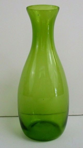 Bud Vase Vintage Green Glass