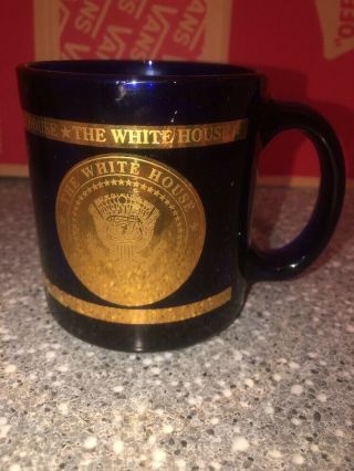 The White House - Presidential Seal - Cobalt Blue Gold Coffee Mug Made In The Usa