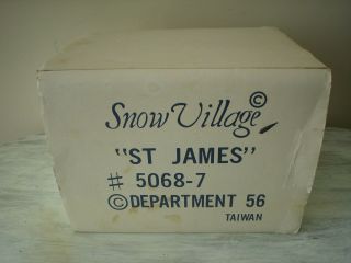 Department Dept 56 Snow Village St.  James Brick Church 5068 - 7 Box EUC 7