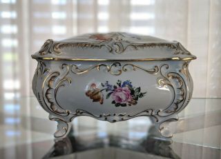 Jlmenau Graf Von Henneberg Dresden Porcelain Dresser Jewelry Box