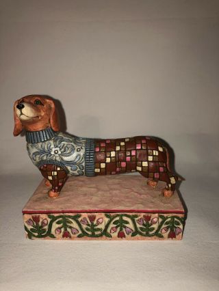 Jim Shore Longfellow Dachshund Dog Figurine Heartwood Creek V4004851