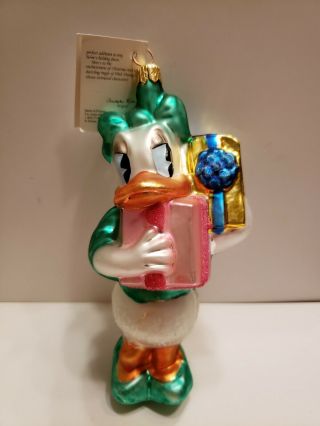 Christopher Radko Walt Disney Daisy Duck Glass Christmas Ornament