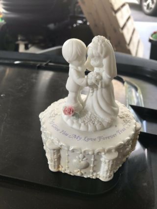 Vintage Precious Moments Bride & Groom Wedding Cake Topper “i Give You My Love.