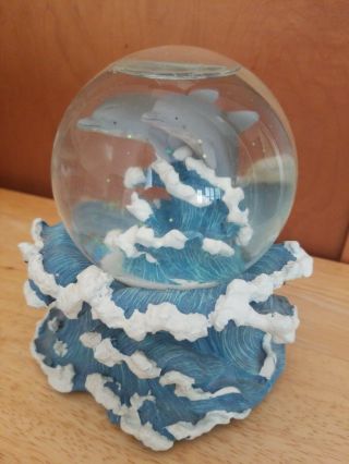 Dolphin Snow Globe San Francisco Music Box Company Somewhere Out There Song Blue