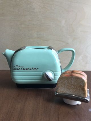 Vintage Seafoam Tea Toaster Teapot Made by Swineside Teapottery in England 5