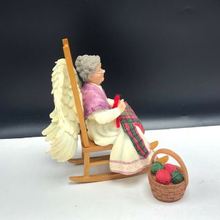 STUDIO HEAVENLY ANGELS TOM RUBEL retired figurine sculpture Ms Knitting stitch 1 4