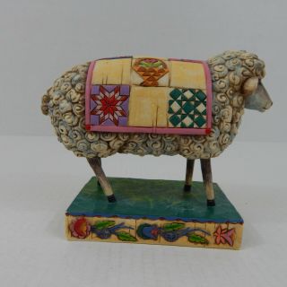 Jim Shore 2003 Heartwood Creek Figurine Peace in the Valley Curly Sheep Quilt 3
