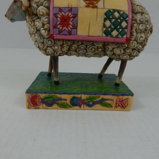 Jim Shore 2003 Heartwood Creek Figurine Peace in the Valley Curly Sheep Quilt 4