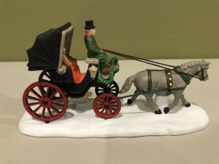 Vintage Heritage Village Series,  Horse And Buggy With Driver,  Dept 56,
