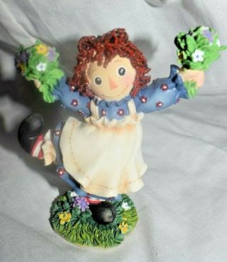 Estate= Resin 4 " Tall Raggedy Ann & Andy Figurine=enesco Let Your Heart Bloom