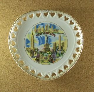 Vintage Souvenir Collector York City Plate Times Square Statue Of Liberty,