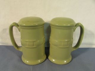 Longaberger Woven Traditions Sage Green Salt & Pepper Shakers