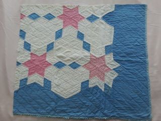 Vintage Star Of The East Cutter Quilt Piece - 20 In X 23 In (3042)