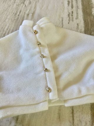 Vintage Barbie White Jacket/top With Gold Buttons