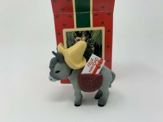 Hallmark 1988 Feliz Navidad Spanish Donkey Christmas Vintage Ornament