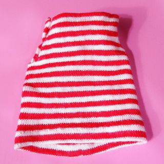 Vintage Barbie Red And White Striped Top